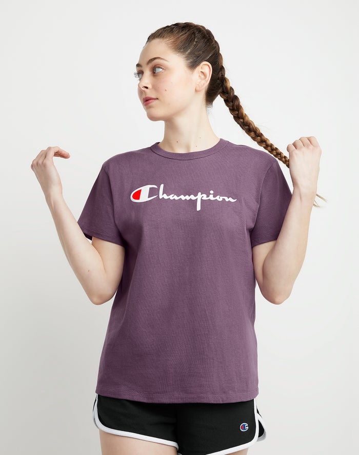 Champion Heritage Kadın Tişört Mor ( NWHMGO603 )